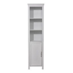 Thehotsale Freestanding Bathroom Tall Cabinet With Magnetic Door 161.5Cm H X 40Cm W X 30Cm D - thumbnail 3