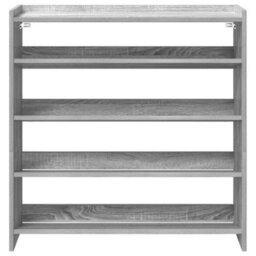 Berkfield Elegant Shoe Rack Grey Sonoma 80X25X81 Cm Engineered Wood - thumbnail 4