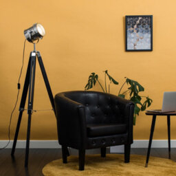 Valuelights Starboard Black & Chrome Photography/film Studio Style Adjustable Spotlight Tripod Floor Lamp With Led Bulb - thumbnail 4