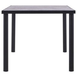 Berkfield Modern Dining Table Black And Concrete Grey 180X90X75 Cm Mdf - thumbnail 3