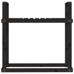 Walplus Firewood Rack Black 110X35X108.5 Cm Solid Wood Pine - thumbnail 5