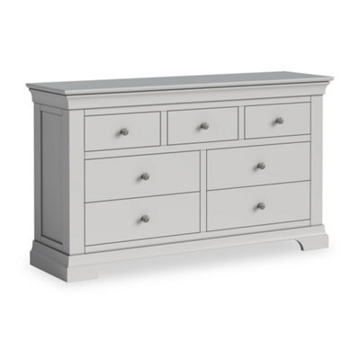 Colette Grey 3 Over 4 Chest Of Drawers Fully Assembled - By Roseland Furniture - image 1