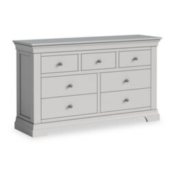 Colette Grey 3 Over 4 Chest Of Drawers Fully Assembled - By Roseland Furniture