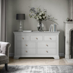 Colette Grey 3 Over 4 Chest Of Drawers Fully Assembled - By Roseland Furniture - thumbnail 4