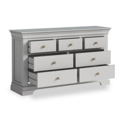 Colette Grey 3 Over 4 Chest Of Drawers Fully Assembled - By Roseland Furniture - thumbnail 9