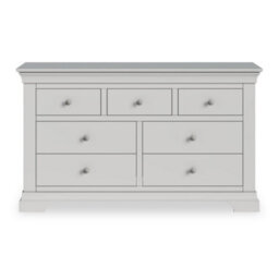Colette Grey 3 Over 4 Chest Of Drawers Fully Assembled - By Roseland Furniture - thumbnail 6