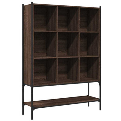 Berkfield Sturdy Bookcase Brown Oak 102X30X141.5 Cm Engineered Wood