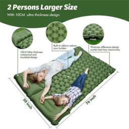 Camping Sleeping Self Inflating Mat 10Cm Thick Air Bed Mattress Pad - thumbnail 2
