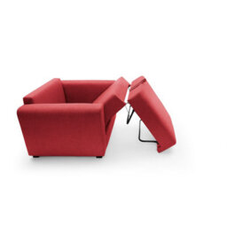 Abakus Direct Olly Linen Single Sofa Bed In Red - thumbnail 6