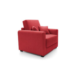 Abakus Direct Olly Linen Single Sofa Bed In Red - thumbnail 3