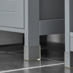 Sobuy Frg126-Sg, Tall Bathroom Storage Cabinet With 3 Shelves And 2 Drawers, Grey,w30Xd30Xh145 - thumbnail 8
