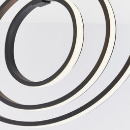 Luminosa Lighting Luminosa Avali Led Semi Flush Light Matt Black & White Acrylic - thumbnail 2