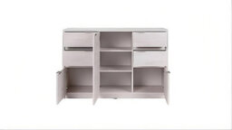 Arte Denver 02 Sideboard Cabinet 135Cm White, Versatile Storage With 4 Drawers & 3 Doors For Hallway Bedroom Living Room - thumbnail 2