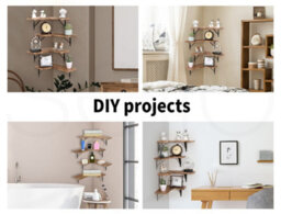 Levede 4Pc Corner Floating Shelves Wooden L Shaped Wall Display Storage - thumbnail 9