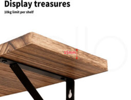 Levede 4Pc Corner Floating Shelves Wooden L Shaped Wall Display Storage - thumbnail 7
