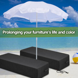 Waterproof Cover For Outdoor Sun Lounger, Black, 211 X 76 30 Cm - thumbnail 5