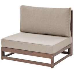 Beliani Garden Sofa 3 Seater Timor Modular Certified Acacia Wood Dark Brown - thumbnail 5