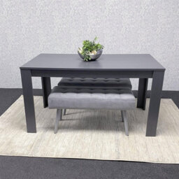 Kosy Koala Dark Grey Arrow Design Dining Table Set With 2 Grey Velvet Benches - thumbnail 8