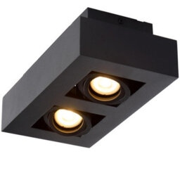 Lucide Xirax Modern Ceiling Spotlight - Led Dim To Warm - Gu10 - 2X5W 2200K/3000K - Black - thumbnail 6