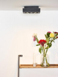 Lucide Xirax Modern Ceiling Spotlight - Led Dim To Warm - Gu10 - 2X5W 2200K/3000K - Black - thumbnail 4