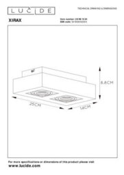 Lucide Xirax Modern Ceiling Spotlight - Led Dim To Warm - Gu10 - 2X5W 2200K/3000K - Black - thumbnail 7