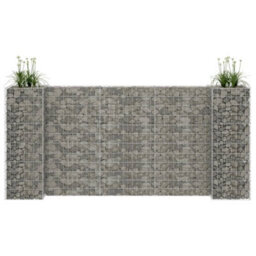 Berkfield H-Shaped Gabion Planter Steel Wire 260X40X120 Cm - thumbnail 1