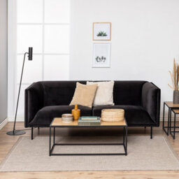 Furniture To Go Seaford Black Metal Coffee Table With Oak Top - thumbnail 4