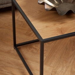 Furniture To Go Seaford Black Metal Coffee Table With Oak Top - thumbnail 7