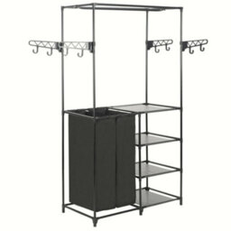Vidaxl Clothes Rack Steel And Non-Woven Fabric 87X44X158 Cm Black