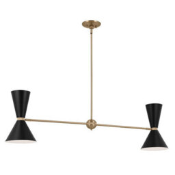 Luminosa Lighting Elstead Kichler Phix Bar Pendant Ceiling Light Contemporary Champagne Bronze, Black 4X E27 - thumbnail 1