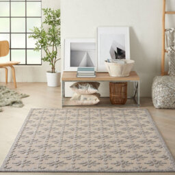 Cream Outdoor Rug, Optical/ (3D) Abstract Stain-Resistant Rug For Patio Decks, Modern Area Rug-160Cm X 221Cm - thumbnail 2