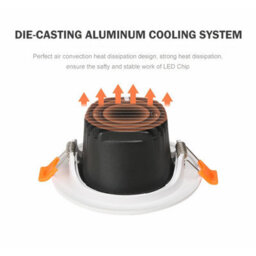 Led Recessed Ceiling Downlights Set Of 2 7W Warm White 3000K Slim 3D Adjustable Spotlights - thumbnail 7