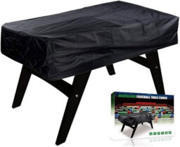 Waterproof Football Table Cover (Black), Folding Cover, Dustproof Rectangular Furniture Protective - thumbnail 1