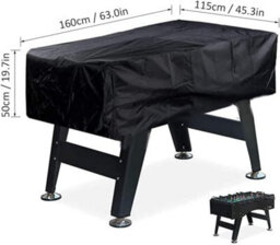 Waterproof Football Table Cover (Black), Folding Cover, Dustproof Rectangular Furniture Protective - thumbnail 2
