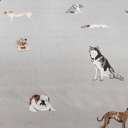 Rapport Paws And Tails Reversible Duvet Cover Set Dogs And Stripes Bedding Grey - thumbnail 3