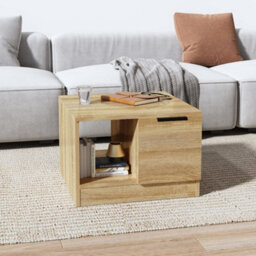 Berkfield Coffee Table Sonoma Oak 50X50X36 Cm Engineered Wood - thumbnail 1