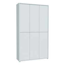 Furniture To Go Alice Springs Tall Shoe Cabinet With 6 Doors Push-To-Open In Light Grey - thumbnail 2