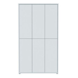 Furniture To Go Alice Springs Tall Shoe Cabinet With 6 Doors Push-To-Open In Light Grey - thumbnail 3