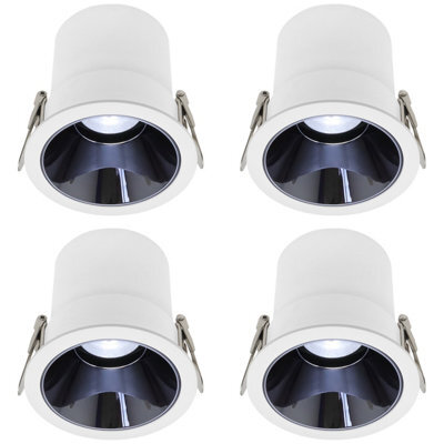 Long Life Lamps Company 10W Adjustable Recessed Round Led Downlight Cool White Cdl10Cw Pack Of 4 - image 1