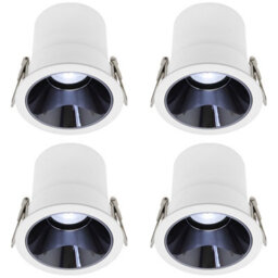 Long Life Lamps Company 10W Adjustable Recessed Round Led Downlight Cool White Cdl10Cw Pack Of 4 - thumbnail 1