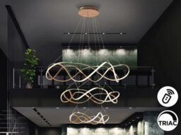 Luminosa Lighting Luminosa Molly Pendant Ceiling Light Rose Gold Led 3000K Dimmable - Uk Stock - thumbnail 1