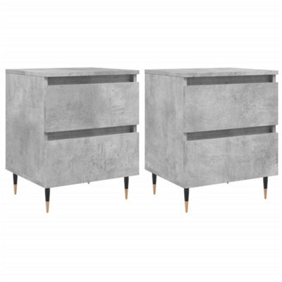Berkfield Elegant Bedside Cabinets 2 Pcs Concrete Grey 40X35X50 Cm Engineered Wood - image 1