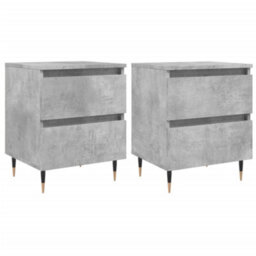 Berkfield Elegant Bedside Cabinets 2 Pcs Concrete Grey 40X35X50 Cm Engineered Wood - thumbnail 1