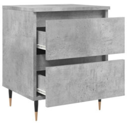 Berkfield Elegant Bedside Cabinets 2 Pcs Concrete Grey 40X35X50 Cm Engineered Wood - thumbnail 6