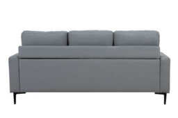Mattress Guru Elm Corner Sofa With Matching Footstool, 3 Seater Sofa In Air Leather Grey - thumbnail 4