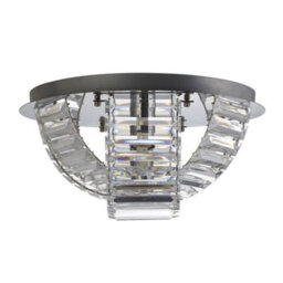Lighting Collection Capa Chrome & Acrylic Venetian Flush - thumbnail 2
