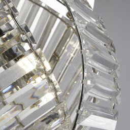 Lighting Collection Capa Chrome & Acrylic Venetian Flush - thumbnail 3