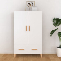 Berkfield Highboard White 70X31X115 Cm Engineered Wood - thumbnail 1