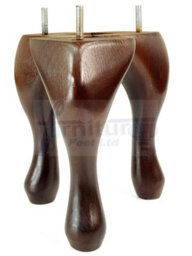 L&F Queen Anne Wooden Legs Antique Brown 200mm High Set Of 4 Furniture Feet Settee Chairs  Sofas Footstools M10 (10mm) - thumbnail 7