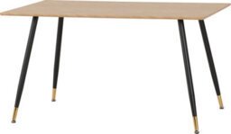 Seconique Hamilton Medium Dining Set With Athens Chairs Medium Oak Effect Black Brown Faux Leather - thumbnail 9
